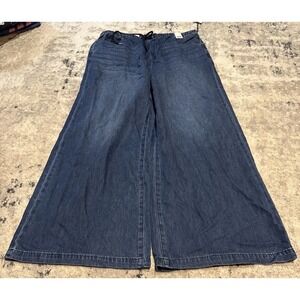 Judy Blue Womens Sz 13 / 31 Jeans Drawstring Waist Pull On Wide Leg New